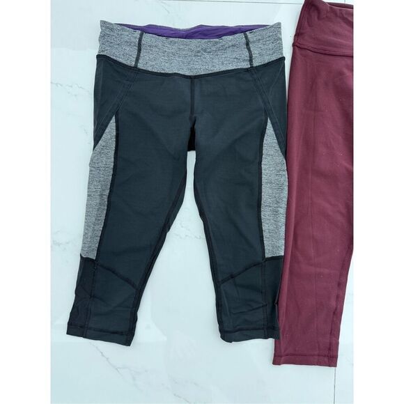 Lot / Set of 3 Lululemon Crops Size 4, Wunder Under Version 1 & Lycra - Picture 3 of 5